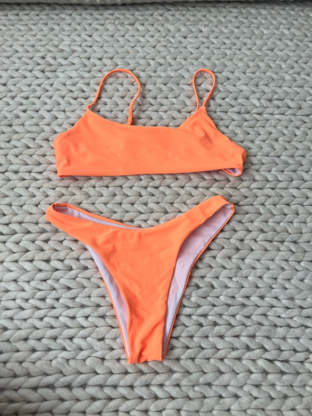 Neon Orange Bikini Set - Two Piece Swim